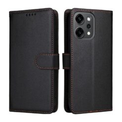 Kryty na mobil | Peňaženkové puzdro Litchi čierne – Oppo Reno 13 Pro | Kryty na mobil