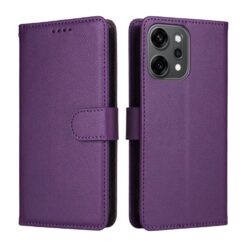 Peňaženkové puzdro Litchi fialové – Oppo Reno 13 Pro