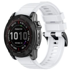 Kryty na mobil | Remienok Solid Wristband biely pre hodinky Garmin 22mm | Kryty na mobil