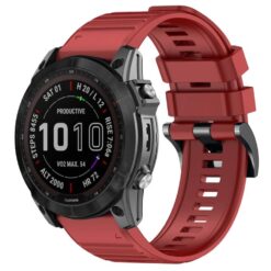 Kryty na mobil | Remienok Solid Wristband červený pre hodinky Garmin 22mm | Kryty na mobil