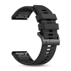 Kryty na mobil | Remienok Solid Wristband čierny pre hodinky Garmin 26mm | Kryty na mobil