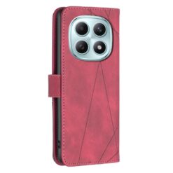 Kryty na mobil | Knižkové puzdro Rhombus červené – Xiaomi Redmi Note 15 4G/5G | Kryty na mobil