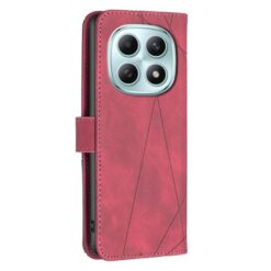 Kryty na mobil | Knižkové puzdro Rhombus červené – Xiaomi Redmi Note 15 Pro 4G | Kryty na mobil