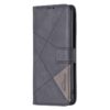Knižkové puzdro Rhombus sivé – Xiaomi Redmi Note 15 4G/5G | Kryty na mobil Kryty na mobil | Knižkové puzdro Rhombus sivé – Xiaomi Redmi Note 15 4G/5G | Kryty na mobil