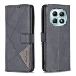 Knižkové puzdro Rhombus čierne – Xiaomi Redmi Note 15 Pro 4G | Kryty na mobil Kryty na mobil | Knižkové puzdro Rhombus čierne – Xiaomi Redmi Note 15 Pro 4G | Kryty na mobil