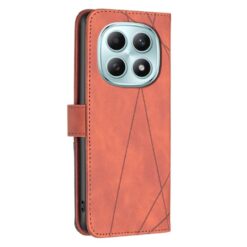 Kryty na mobil | Knižkové puzdro Rhombus hnedé – Xiaomi Redmi Note 15 Pro 4G | Kryty na mobil