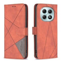 Kryty na mobil | Knižkové puzdro Rhombus hnedé – Xiaomi Redmi Note 15 Pro 4G | Kryty na mobil