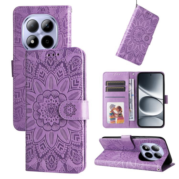 Peňaženkové puzdro Embossing Pattern Slnečnica fialové – Xiaomi Redmi Note 15 Pro 4G | Kryty na mobil Kryty na mobil | Peňaženkové puzdro Embossing Pattern Slnečnica fialové – Xiaomi Redmi Note 15 Pro 4G | Kryty na mobil