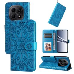 Peňaženkové puzdro Embossing Pattern Slnečnica modré – Xiaomi Redmi Note 15 4G/5G | Kryty na mobil Kryty na mobil | Peňaženkové puzdro Embossing Pattern Slnečnica modré – Xiaomi Redmi Note 15 4G/5G | Kryty na mobil