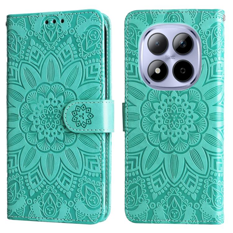Peňaženkové puzdro Embossing Pattern Slnečnica zelené – Xiaomi Redmi Note 15 Pro 4G | Kryty na mobil Kryty na mobil | Peňaženkové puzdro Embossing Pattern Slnečnica zelené – Xiaomi Redmi Note 15 Pro 4G | Kryty na mobil
