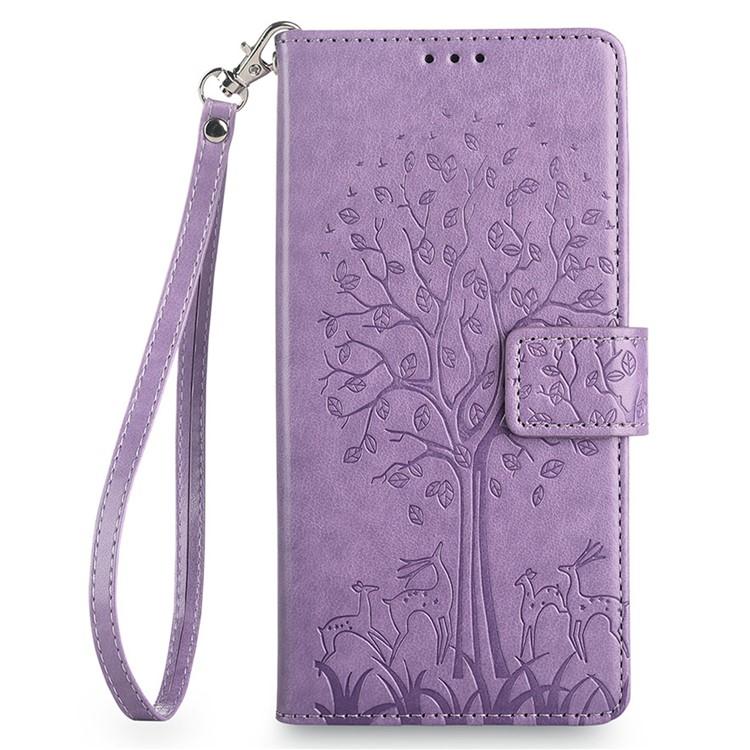 Peňaženkové puzdro Embossing Pattern Strom fialové – Realme GT 8 Pro | Kryty na mobil Kryty na mobil | Peňaženkové puzdro Embossing Pattern Strom fialové – Realme GT 8 Pro | Kryty na mobil