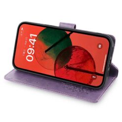 Peňaženkové puzdro Embossing Pattern Strom fialové – Realme GT 8 Pro | Kryty na mobil Kryty na mobil | Peňaženkové puzdro Embossing Pattern Strom fialové – Realme GT 8 Pro | Kryty na mobil