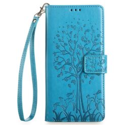 Kryty na mobil | Peňaženkové puzdro Embossing Pattern Strom modré – Realme GT 8 Pro | Kryty na mobil