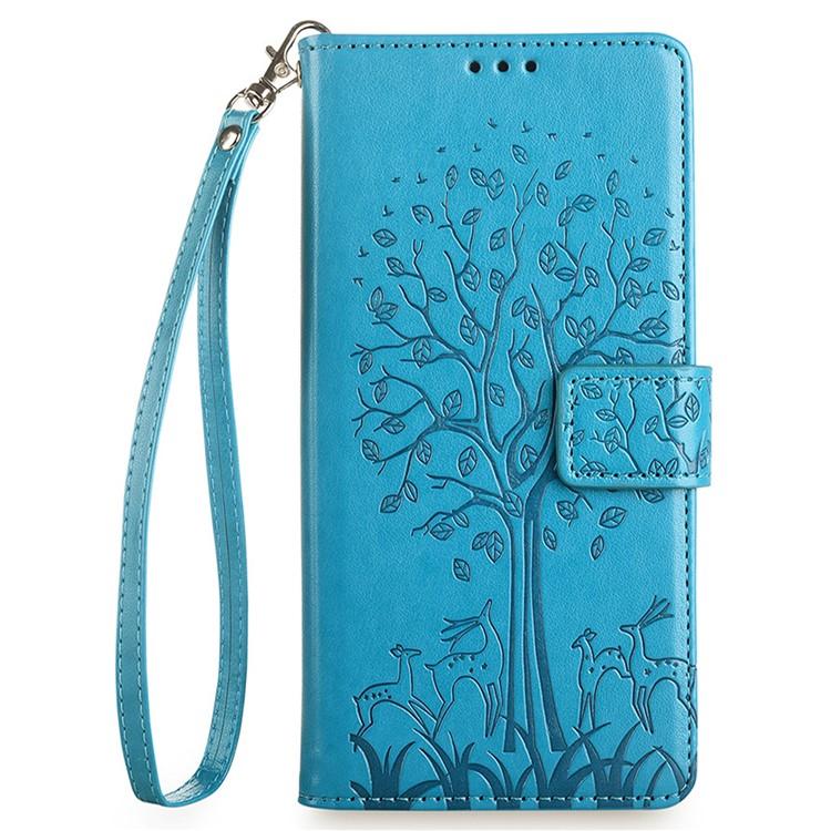 Peňaženkové puzdro Embossing Pattern Strom modré – Realme GT 8 Pro | Kryty na mobil Kryty na mobil | Peňaženkové puzdro Embossing Pattern Strom modré – Realme GT 8 Pro | Kryty na mobil