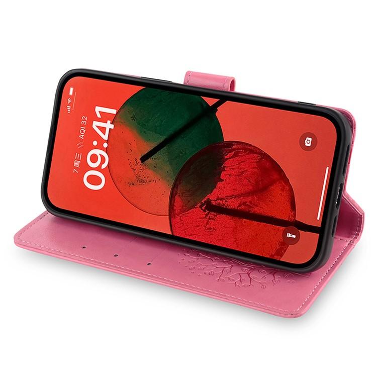 Peňaženkové puzdro Embossing Pattern Strom ružové – Realme GT 8 Pro | Kryty na mobil Kryty na mobil | Peňaženkové puzdro Embossing Pattern Strom ružové – Realme GT 8 Pro | Kryty na mobil