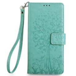 Peňaženkové puzdro Embossing Pattern Strom zelené – Realme GT 8 Pro