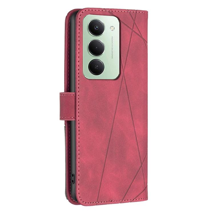 Knižkové puzdro Rhombus červené – Xiaomi Redmi 15 | Kryty na mobil Kryty na mobil | Knižkové puzdro Rhombus červené – Xiaomi Redmi 15 | Kryty na mobil