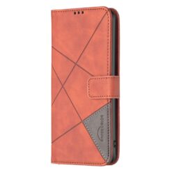 Knižkové puzdro Rhombus hnedé – Xiaomi Redmi 15