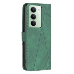 Knižkové puzdro Rhombus zelené – Xiaomi Redmi 15 | Kryty na mobil Kryty na mobil | Knižkové puzdro Rhombus zelené – Xiaomi Redmi 15 | Kryty na mobil
