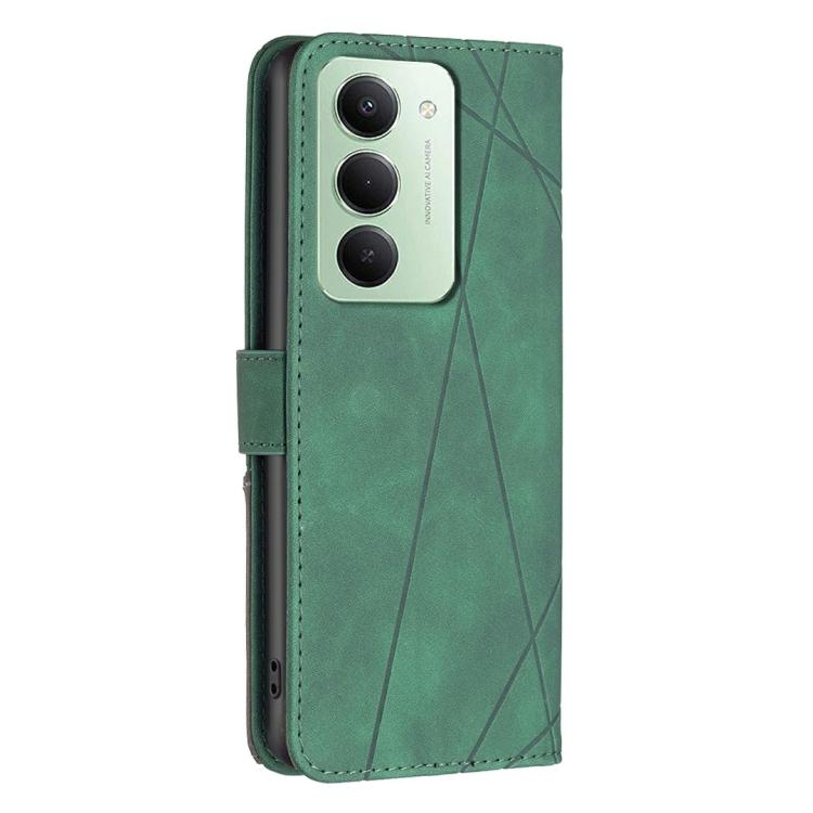 Knižkové puzdro Rhombus zelené – Xiaomi Redmi 15 | Kryty na mobil Kryty na mobil | Knižkové puzdro Rhombus zelené – Xiaomi Redmi 15 | Kryty na mobil