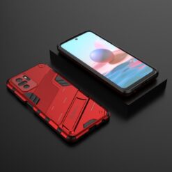 Kryty na mobil | Odolný Kryt Punk armor case červený – Xiaomi Redmi Note 10 / Note 10S | Kryty na mobil