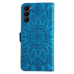 Kryty na mobil | Peňaženkové puzdro Embossing Pattern Slnečnica modré – Samsung Galaxy S23 | Kryty na mobil