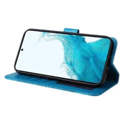 Kryty na mobil | Peňaženkové puzdro Embossing Pattern Slnečnica modré – Samsung Galaxy S23 | Kryty na mobil