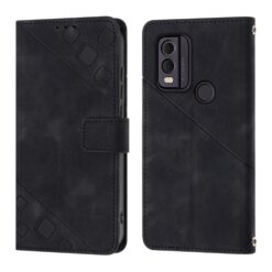 Peňaženkové puzdro Embossing Pattern Square čierne – Nokia C22