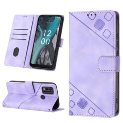 Peňaženkové puzdro Embossing Pattern Square fialové – Nokia C22 | Kryty na mobil Kryty na mobil | Peňaženkové puzdro Embossing Pattern Square fialové – Nokia C22 | Kryty na mobil