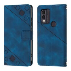 Peňaženkové puzdro Embossing Pattern Square modré – Nokia C22
