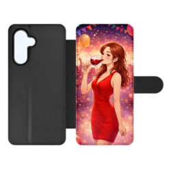 Knižkové puzdro Creative Case 01 Žena s Vínom – Samsung Galaxy A17 5G | Kryty na mobil Kryty na mobil | Knižkové puzdro Creative Case 01 Žena s Vínom – Samsung Galaxy A17 5G | Kryty na mobil