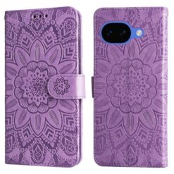 Peňaženkové puzdro Embossing Pattern Slnečnica fialové – Google Pixel 10a