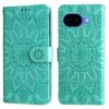 Kryty na mobil | Peňaženkové puzdro Embossing Pattern Slnečnica ružové – Google Pixel 10a | Kryty na mobil