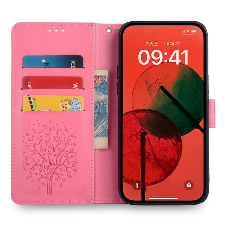 Peňaženkové puzdro Embossing Pattern Strom case ružové – Xiaomi 17 Ultra | Kryty na mobil Kryty na mobil | Peňaženkové puzdro Embossing Pattern Strom case ružové – Xiaomi 17 Ultra | Kryty na mobil