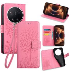 Peňaženkové puzdro Embossing Pattern Strom case ružové – Xiaomi 17 Ultra | Kryty na mobil Kryty na mobil | Peňaženkové puzdro Embossing Pattern Strom case ružové – Xiaomi 17 Ultra | Kryty na mobil