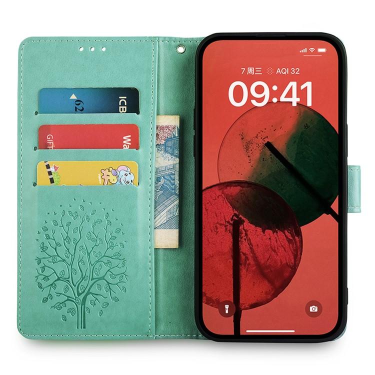 Peňaženkové puzdro Embossing Pattern Strom case zelené – Xiaomi 17 Ultra | Kryty na mobil Kryty na mobil | Peňaženkové puzdro Embossing Pattern Strom case zelené – Xiaomi 17 Ultra | Kryty na mobil