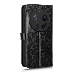 Peňaženkové puzdro Honeycomb Dot Texture Case čierne – Xiaomi 17 Ultra | Kryty na mobil Kryty na mobil | Peňaženkové puzdro Honeycomb Dot Texture Case čierne – Xiaomi 17 Ultra | Kryty na mobil