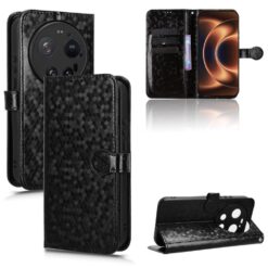 Peňaženkové puzdro Honeycomb Dot Texture Case čierne – Xiaomi 17 Ultra | Kryty na mobil Kryty na mobil | Peňaženkové puzdro Honeycomb Dot Texture Case čierne – Xiaomi 17 Ultra | Kryty na mobil