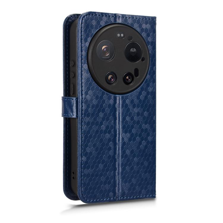 Peňaženkové puzdro Honeycomb Dot Texture Case modré – Xiaomi 17 Ultra | Kryty na mobil Kryty na mobil | Peňaženkové puzdro Honeycomb Dot Texture Case modré – Xiaomi 17 Ultra | Kryty na mobil