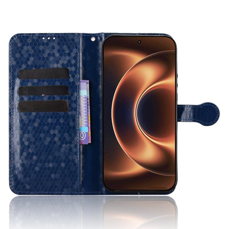 Peňaženkové puzdro Honeycomb Dot Texture Case modré – Xiaomi 17 Ultra | Kryty na mobil Kryty na mobil | Peňaženkové puzdro Honeycomb Dot Texture Case modré – Xiaomi 17 Ultra | Kryty na mobil
