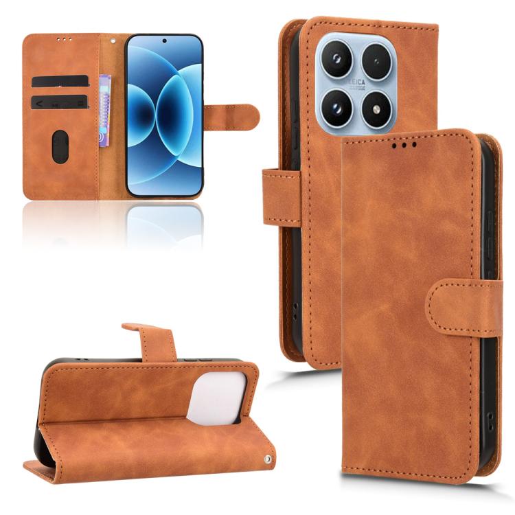 Peňaženkové puzdro Solid hnedé – Xiaomi 17 | Kryty na mobil Kryty na mobil | Peňaženkové puzdro Solid hnedé – Xiaomi 17 | Kryty na mobil