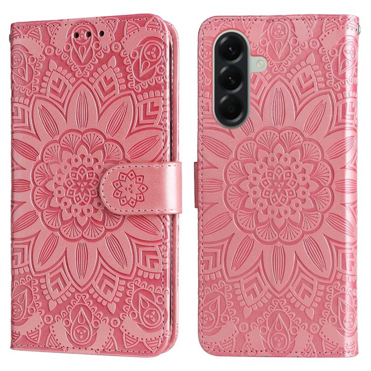 Peňaženkové puzdro Embossing Pattern Slnečnica ružové – Samsung Galaxy A57 | Kryty na mobil Kryty na mobil | Peňaženkové puzdro Embossing Pattern Slnečnica ružové – Samsung Galaxy A57 | Kryty na mobil