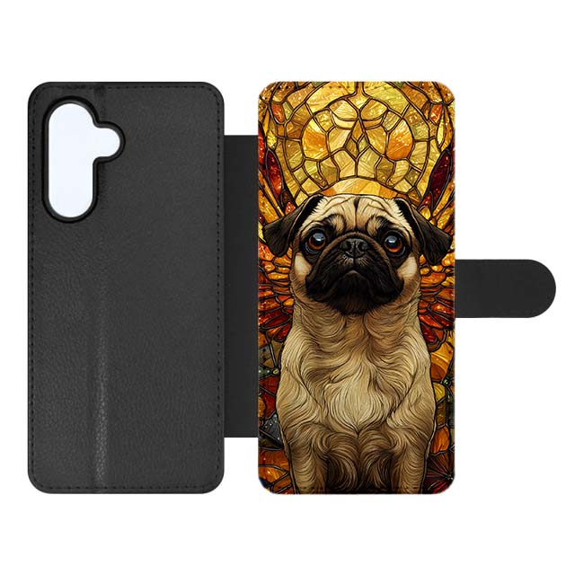 Knižkové puzdro Creative Case 54 Mops – Samsung Galaxy A56 | Kryty na mobil Kryty na mobil | Knižkové puzdro Creative Case 54 Mops – Samsung Galaxy A56 | Kryty na mobil