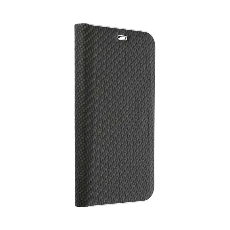 Knižkové puzdro Luna Carbon čierne – Xiaomi Redmi Note 8T | Kryty na mobil Kryty na mobil | Knižkové puzdro Luna Carbon čierne – Xiaomi Redmi Note 8T | Kryty na mobil