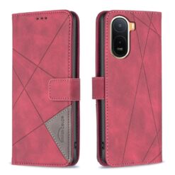 Kryty na mobil | Knižkové puzdro Rhombus červené – Xiaomi Redmi A7 Pro | Kryty na mobil