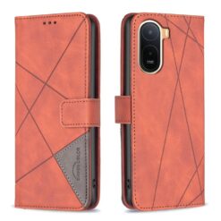 Kryty na mobil | Knižkové puzdro Rhombus hnedé – Xiaomi Redmi A7 Pro | Kryty na mobil