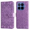 Kryty na mobil | Peňaženkové puzdro Embossing Pattern Slnečnica zelené – Xiaomi 17T Pro | Kryty na mobil