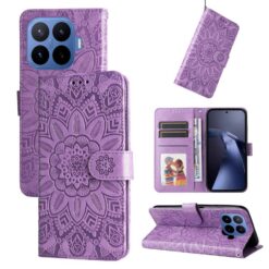 Peňaženkové puzdro Embossing Pattern Slnečnica fialové – Xiaomi 17T Pro | Kryty na mobil Kryty na mobil | Peňaženkové puzdro Embossing Pattern Slnečnica fialové – Xiaomi 17T Pro | Kryty na mobil
