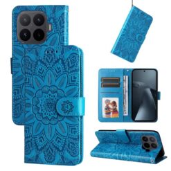 Peňaženkové puzdro Embossing Pattern Slnečnica modré – Xiaomi 17T | Kryty na mobil Kryty na mobil | Peňaženkové puzdro Embossing Pattern Slnečnica modré – Xiaomi 17T | Kryty na mobil