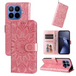 Peňaženkové puzdro Embossing Pattern Slnečnica ružové – Xiaomi 17T Pro | Kryty na mobil Kryty na mobil | Peňaženkové puzdro Embossing Pattern Slnečnica ružové – Xiaomi 17T Pro | Kryty na mobil
